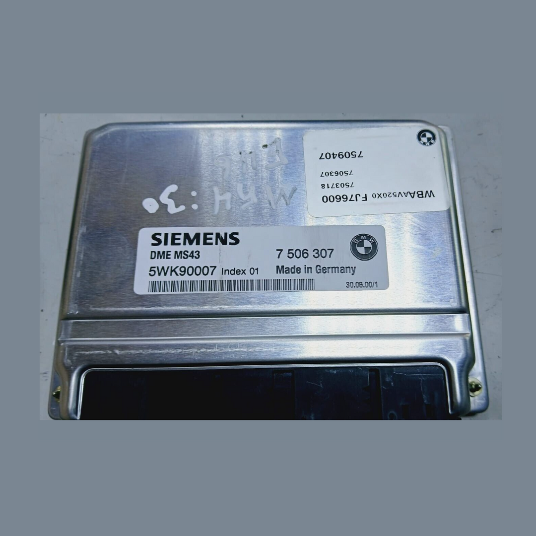 BMW 330i E46 2000 M54 3.0 ENGINE CONTROL ECU UNIT KIT DME MS43 7506307