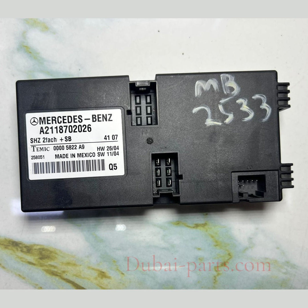 07-09 Mercedes E550 Seat Heating Control Module A2118702026 E-Class W211, ML63