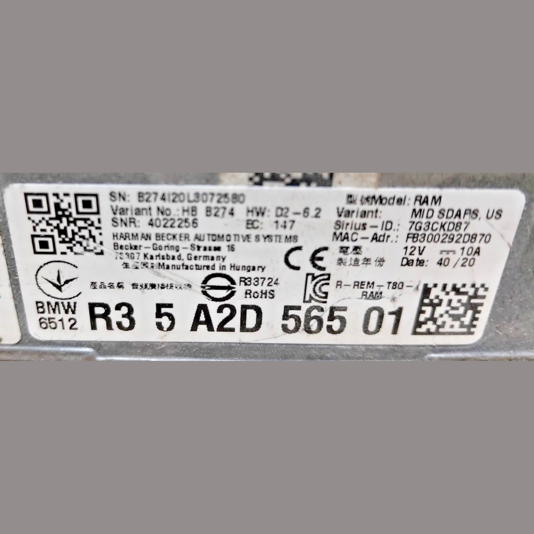 21-23 BMW 330e 330i G20 F44 AUDIO SOUND SYSTEM AMP AMPLIFIER MODULE 5A2D565 MID