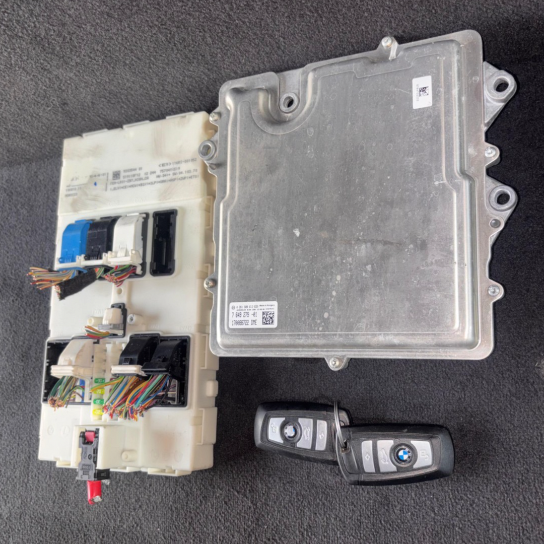 BMW HYBRID F10 F30 N55 ENGINE CONTROL UNIT  ECU KIT DME WITH KEY - 7649279