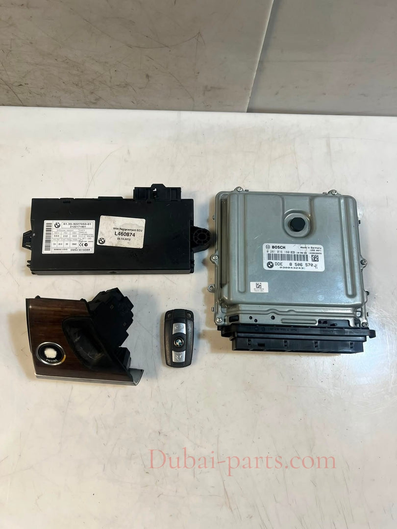 BMW X5 E70 X6 E71 N57 Engine Control Unit ECU SET DDE+CAS3+1KEY 8506570 OEM