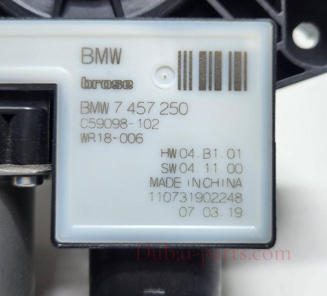 18-23 BMW X3 Front Left Window Regulator Motor 7457250 X3 G01 OEM