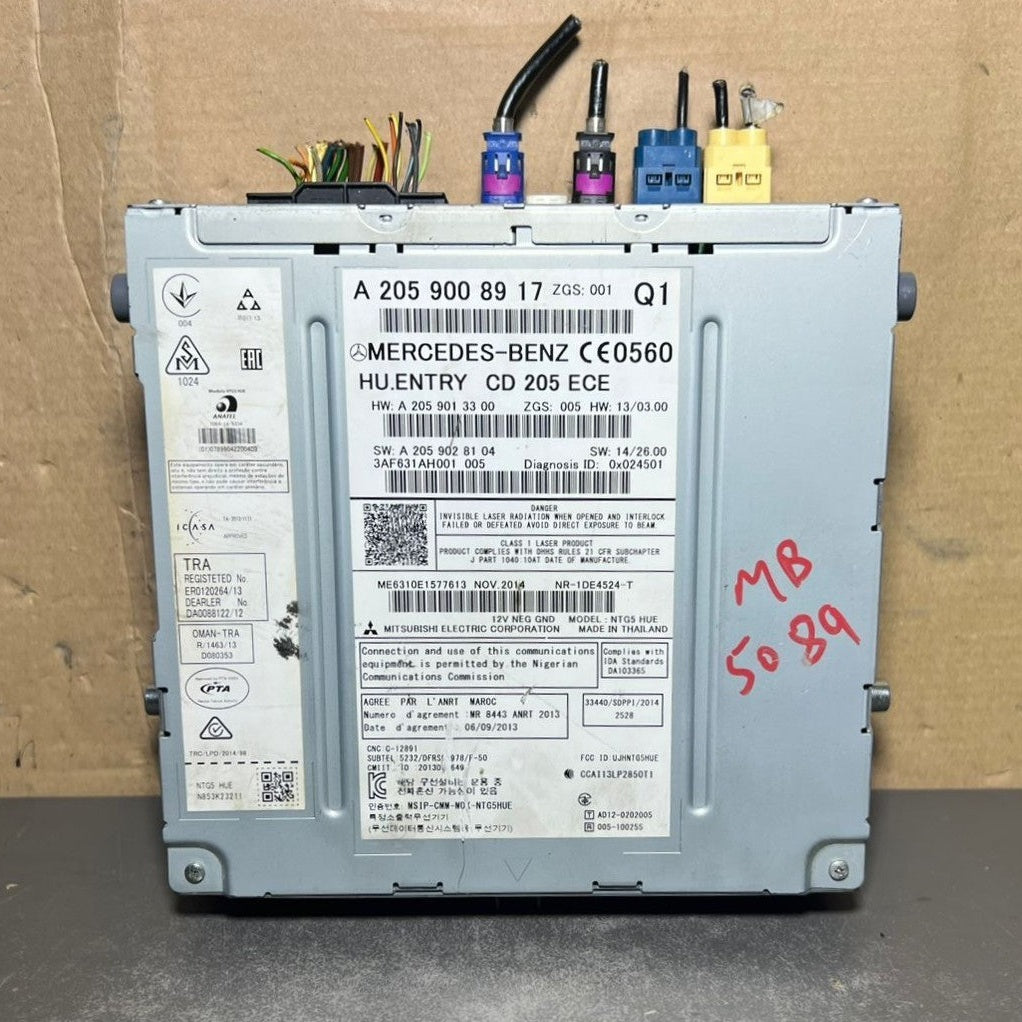 14-18 Mercedes-Benz W205 C-Class Radio Audio Head Unit CD Player A205 9008917