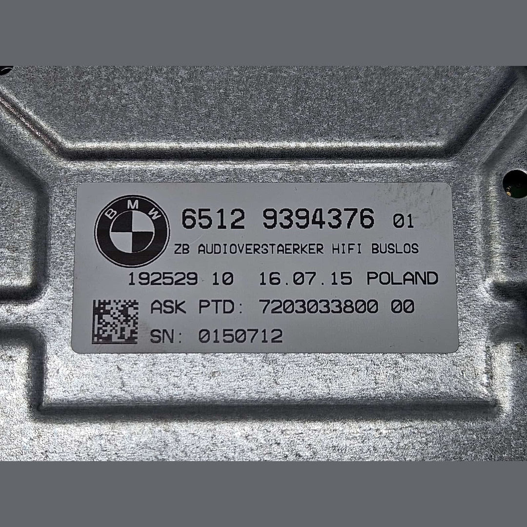 9394376-2017 BMW 7 Series G11 G121 Amplifier Hifi System OEM