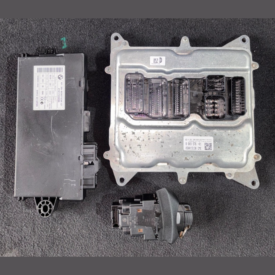 BMW Z4 X1 20I N20 E84 ENGINE CONTROL ECU KIT DME CAS3 + KEY MANUAL - 8603576
