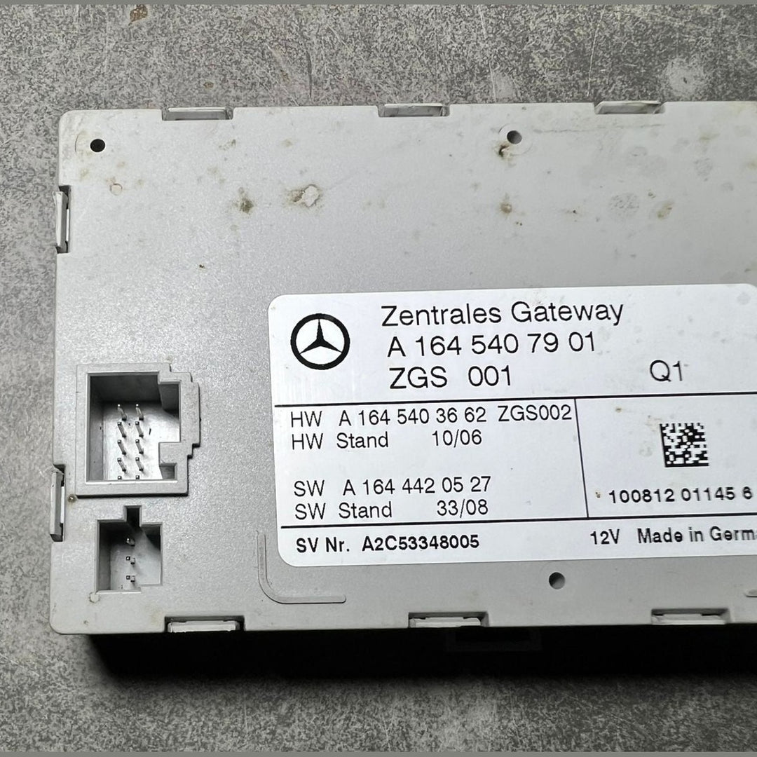 07-13 Mercedes W164 ML350 GL450 Central Gateway Control Module A164 5407901 OEM