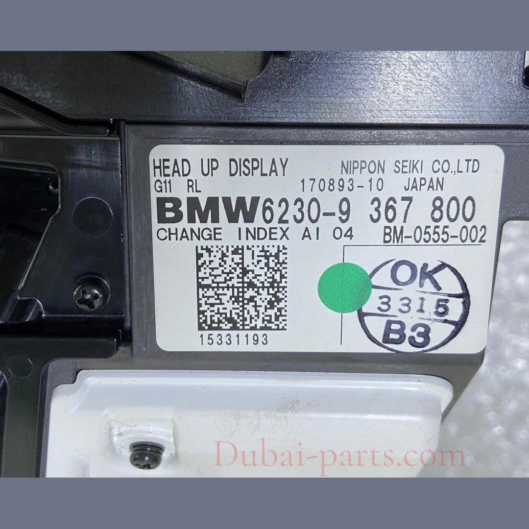 OEM BMW 7 SERIES G11 G12 GENUINE HEAD UP DISPLAY RHD RL SCREEN MONITOR 9367800