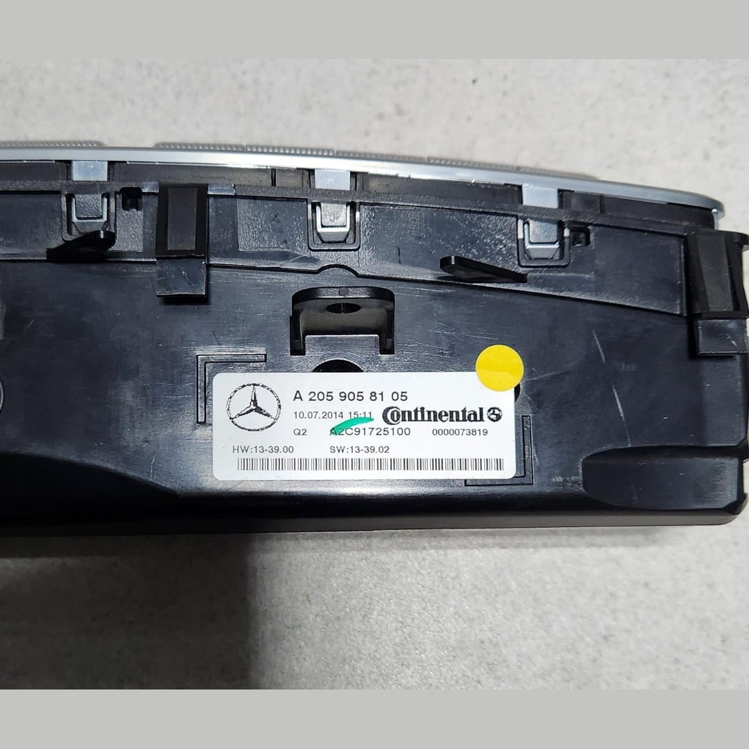 2015-2020 Mercedes-Benz C300 Climate Control Panel A2059058105 W205 C-Class