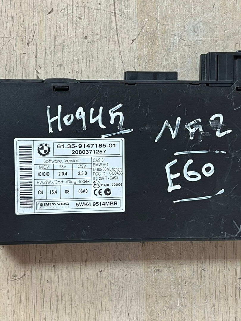 2007-2010 BMW X5 N52 E60 Engine Control Module BCM + CAS3 + 1 KEY  7583468