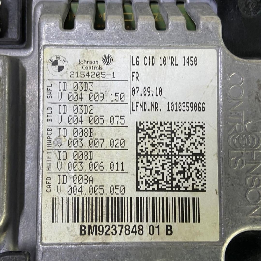 OEM BMW 7 series F01 F02 CENTRAL INFORMATION CID DISPLAY 10" SCREEN 9237848