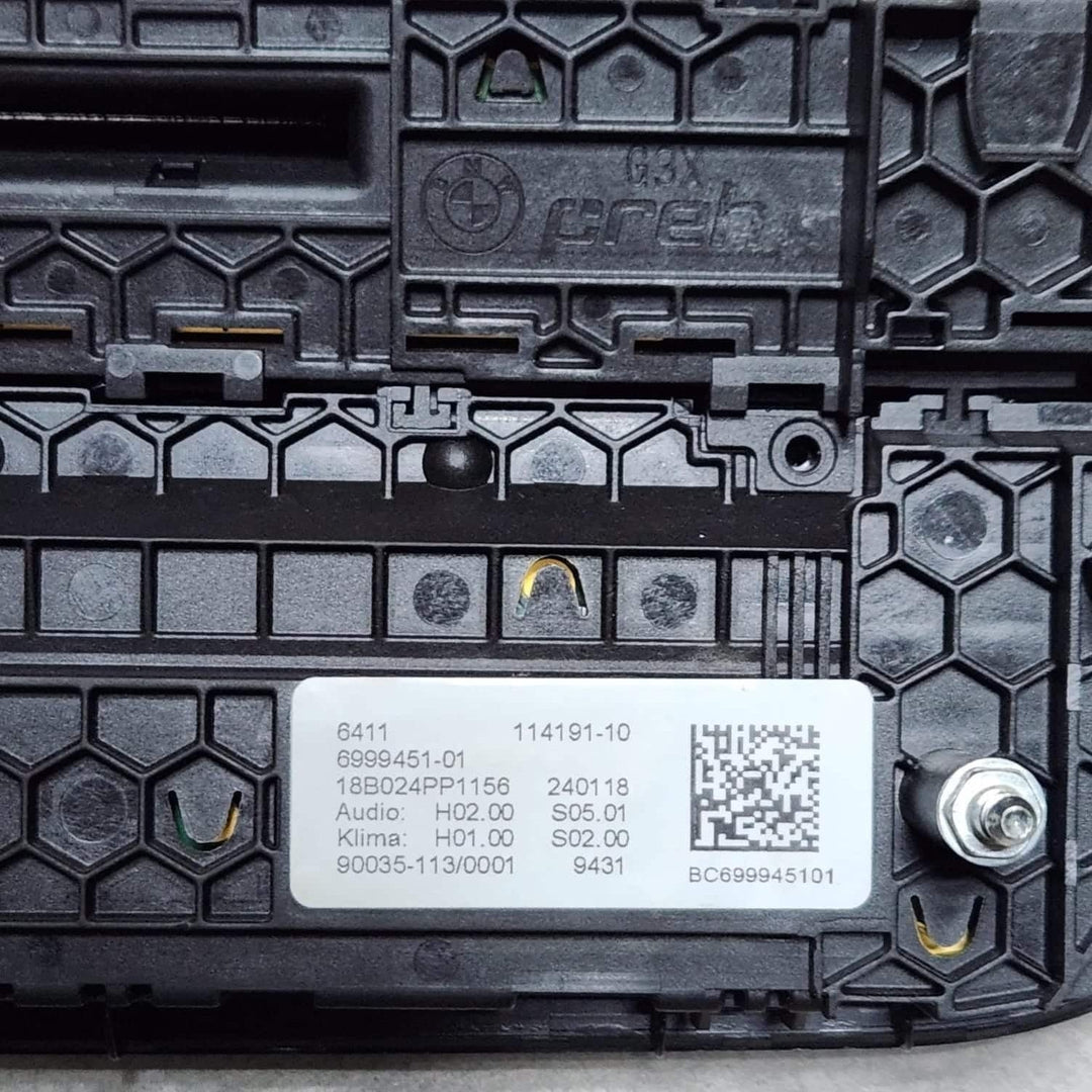 2017-2020 BMW 530i Climate Control Unit 6999451 5 Series G30 G31 G38