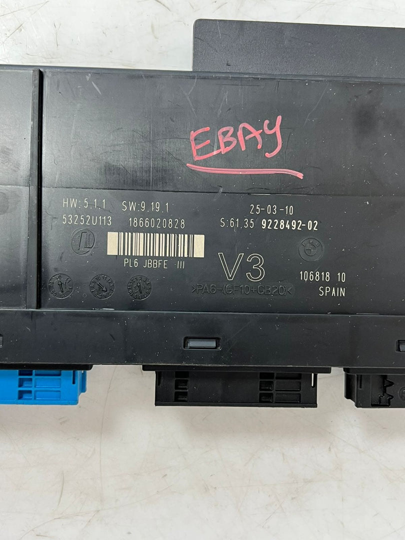 2011-2016 BMW 5' 535i 528i, 550I Junction Box Control Module BCM 9228492 OEM