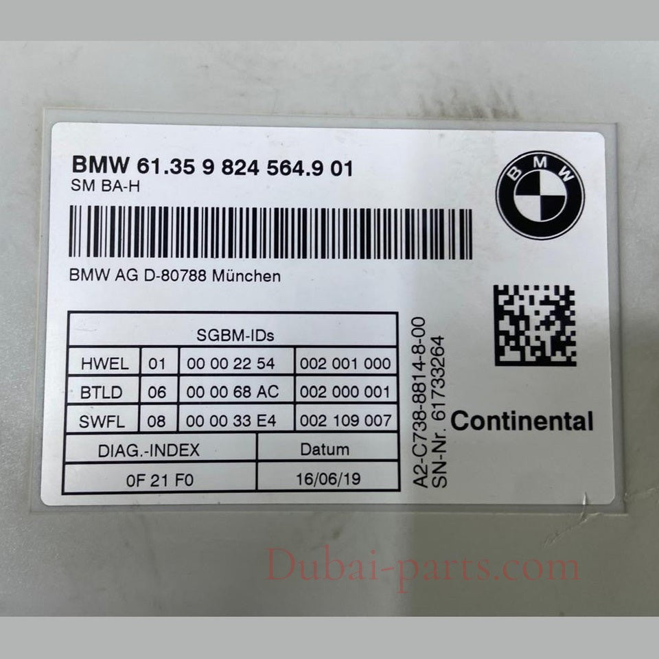 OEM BMW 3 SERIES G20 FRONT MEMORY SEAT CONTROL MODULE 9824564 CONTINENTAL