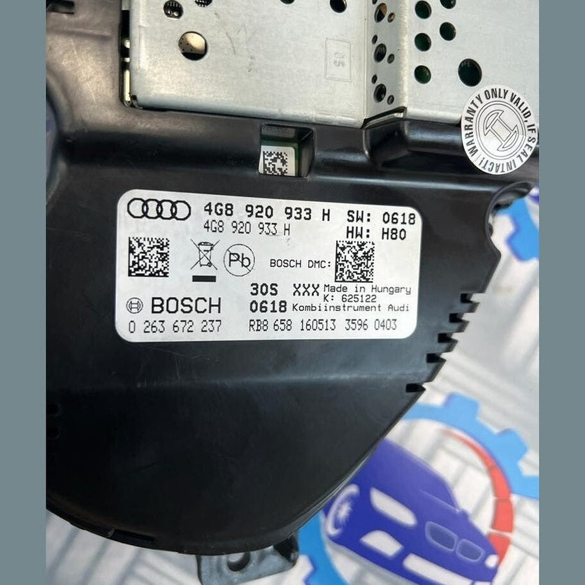 Audi A6 A7 4G Instrument Hybrid Cluster  Km/H Defective 4G8920933
