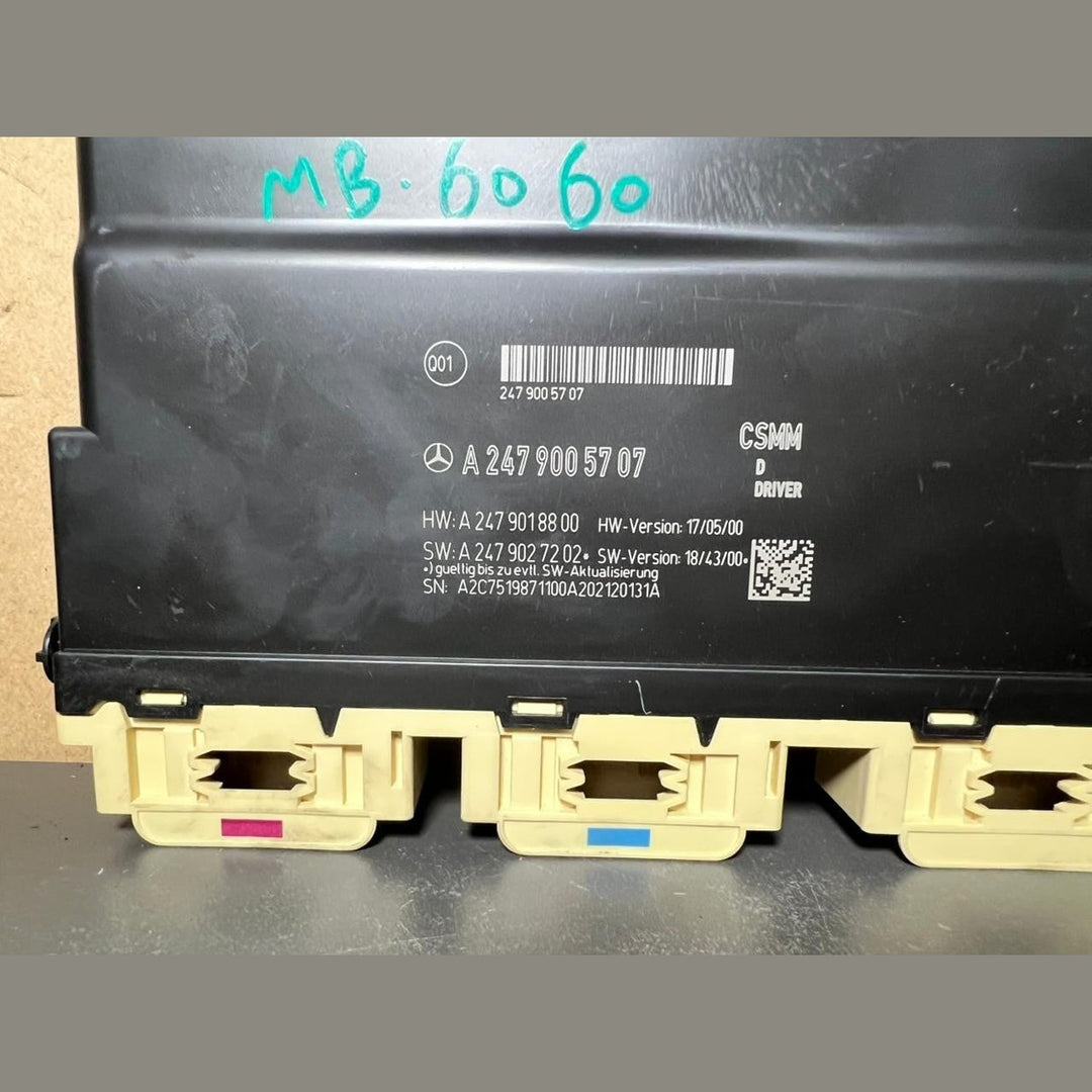 17-19 Mercedes Benz W247 CLA B-Class Driver Seat Control Module A247 9005707 OEM