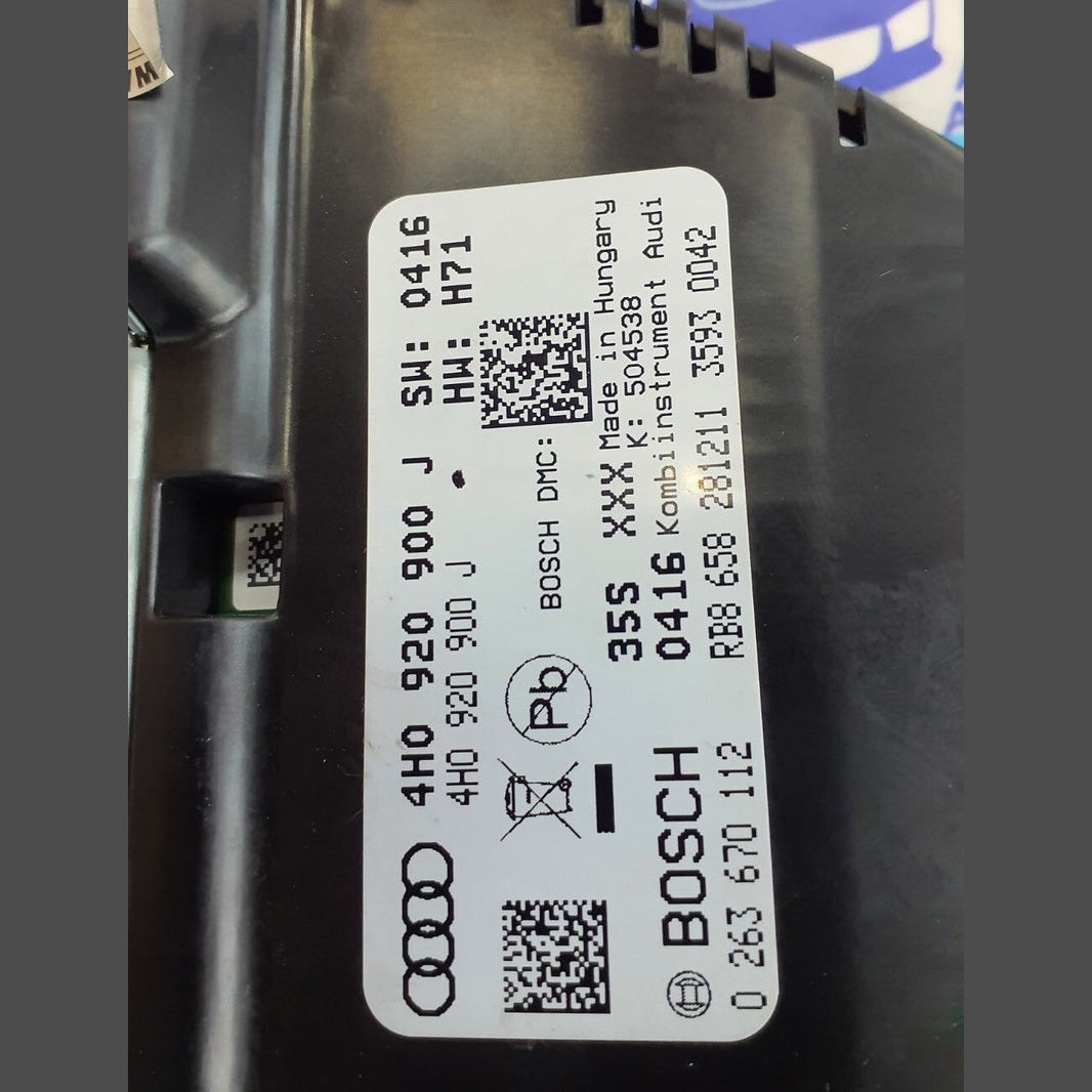 4H0920900J Audi A8 4H Tdi Diesel Mfa Tacho Cluster Instrument