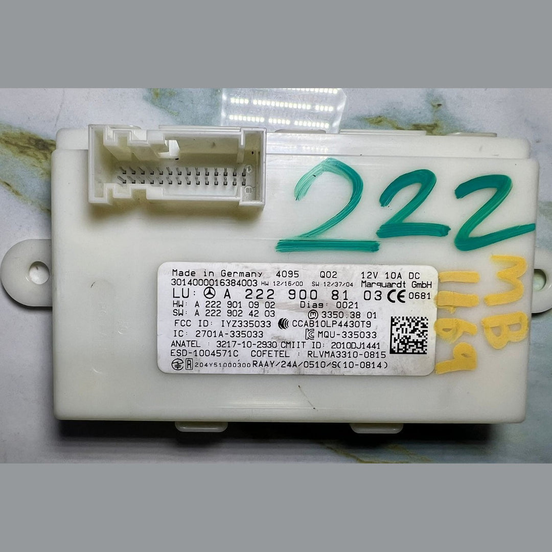 2014-2017 Mercedes-Benz S550 Keyless Go Control Module A2229008103 S-Class W222