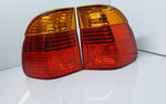 Bild in die Galerieansicht laden, BMW E39 5 Series Touring Outer Rear Left Right Tail Light Orange 6900214 6900213