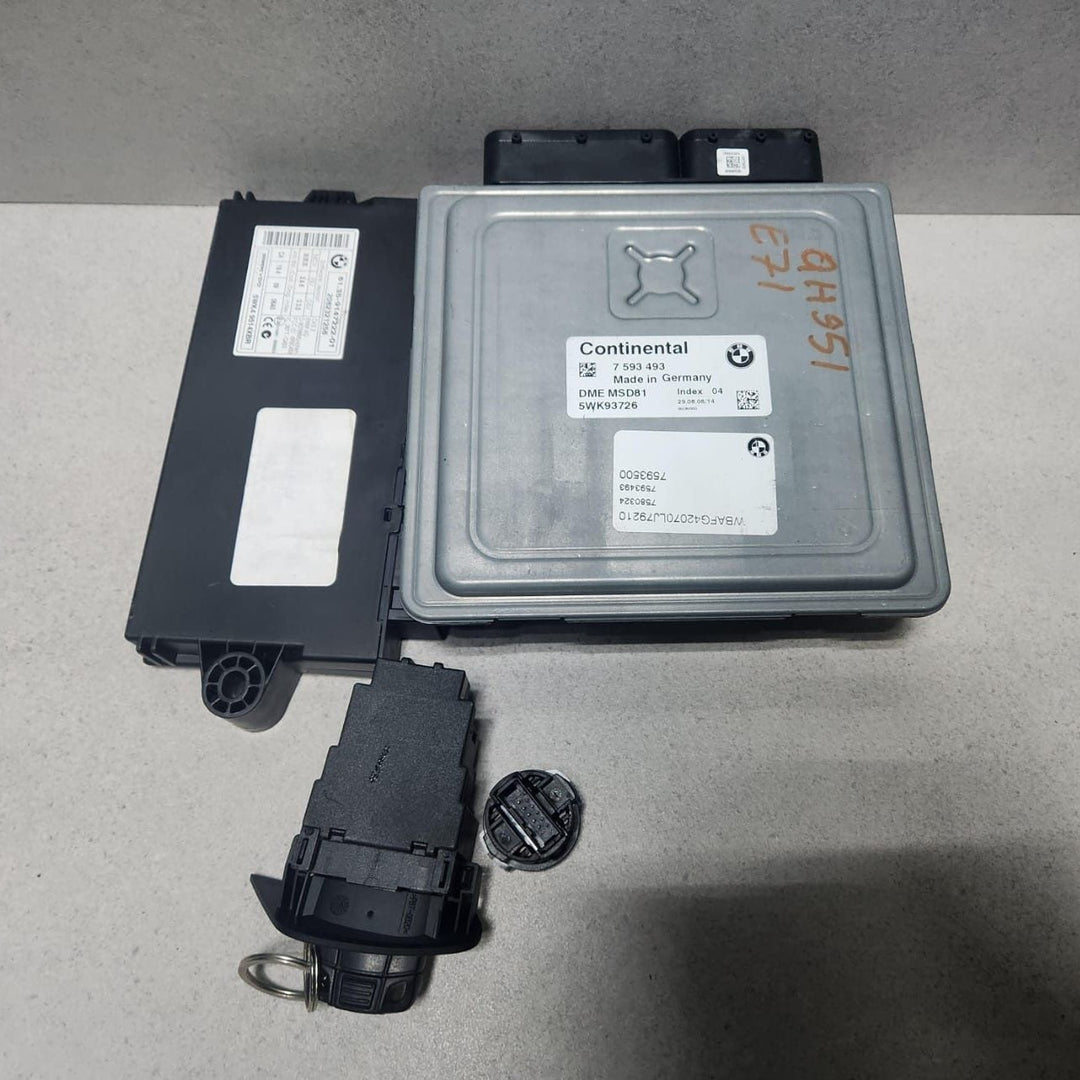 2008-2013 BMW X6 E71 Engine Control Unit DME 7593493 ECU SET E92 335 and N54 