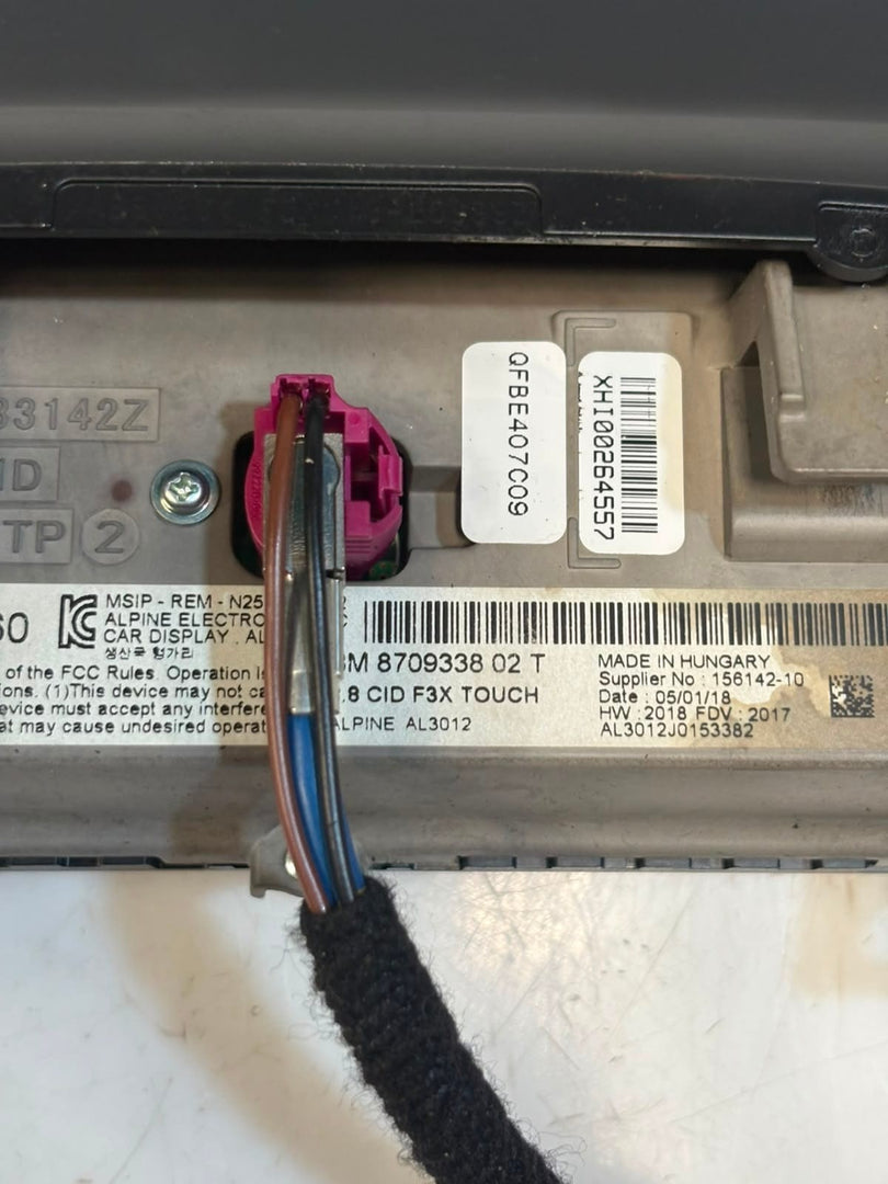 2017-2020 BMW 320i F22 F30 F32 F36 Central Information Display SCREEN 8709338