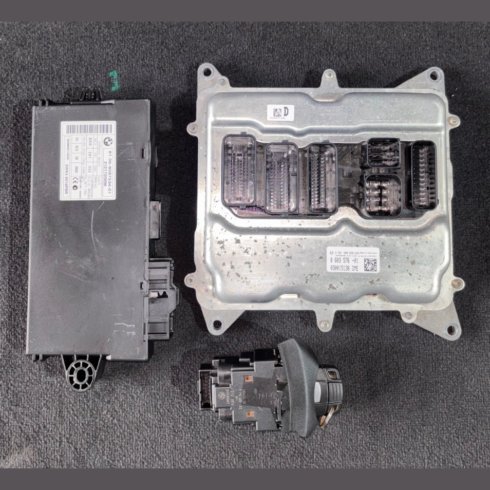BMW Z4 X1 20I N20 E84 ENGINE CONTROL ECU KIT DME CAS3 + KEY MANUAL - 8603576