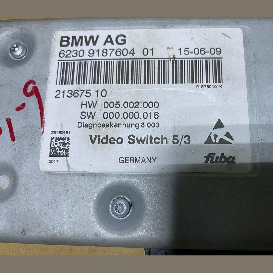 2009-2012 BMW 750Li Video Switch Control Module 9187604 750Li 750i and F10 F07 F