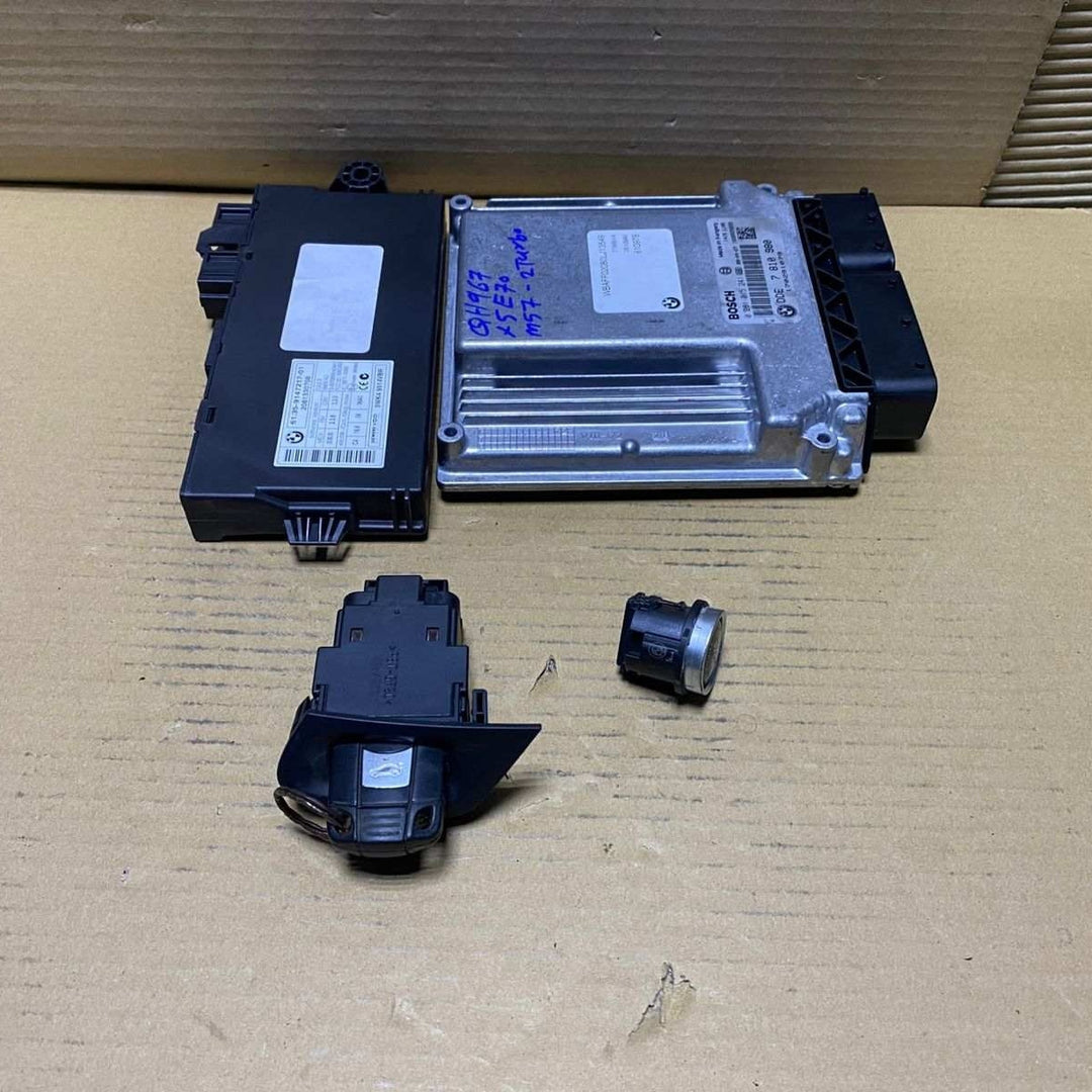 2007-2009 BMW X5 E70 M57N2 3.0 DIESEL Engine Control ECU SET Unit 7810980