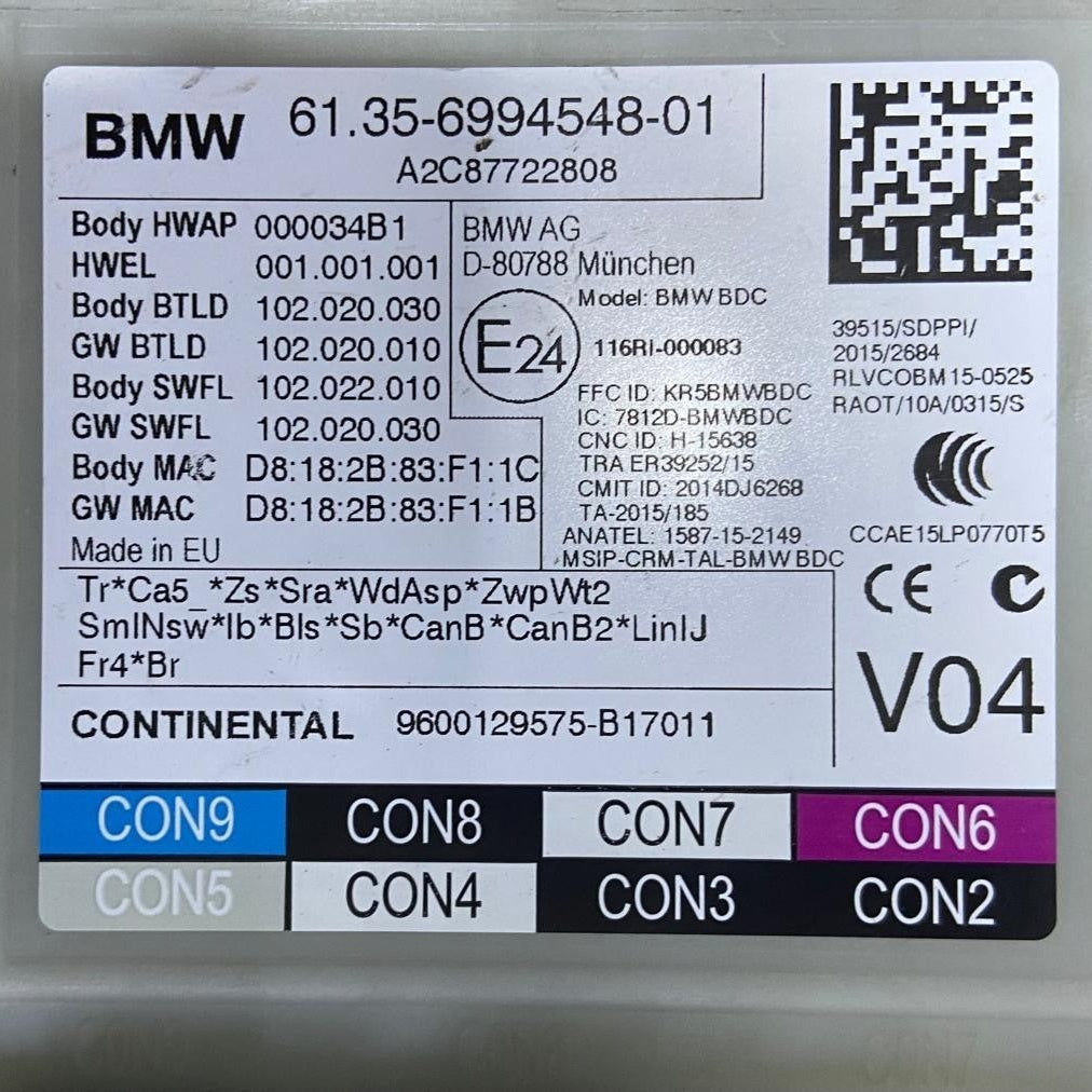 OEM BMW G30 G31 B47 Body Control Comfort Module Unit FEM BDC ECU V04 6994548 RHD