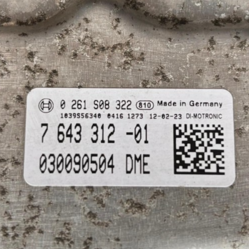 BMW SERIE 3,5 F30 F10 F11 X3 F25 N20 ENGINE CONTROL ECU MODULE DME 7643312