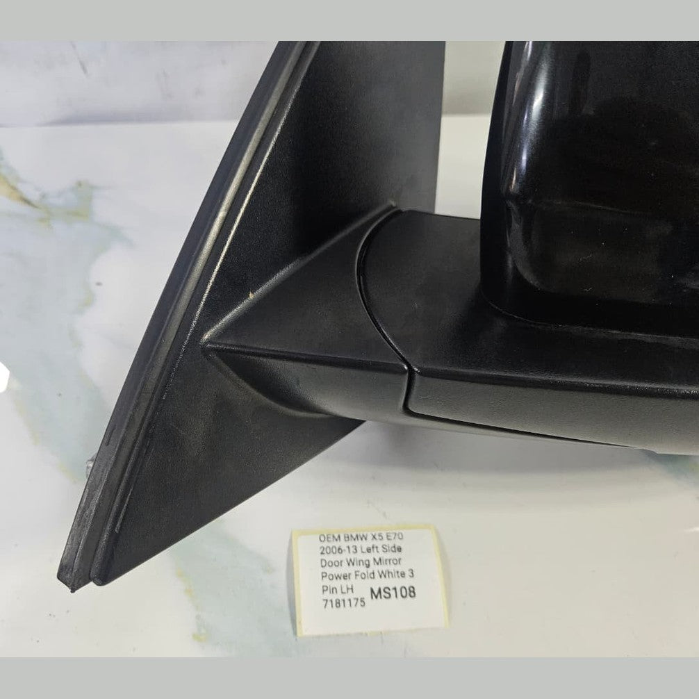 OEM BMW X5 E70 2006-13 Left Side Door Wing Mirror 3 Pin LH 7181175 RHD
