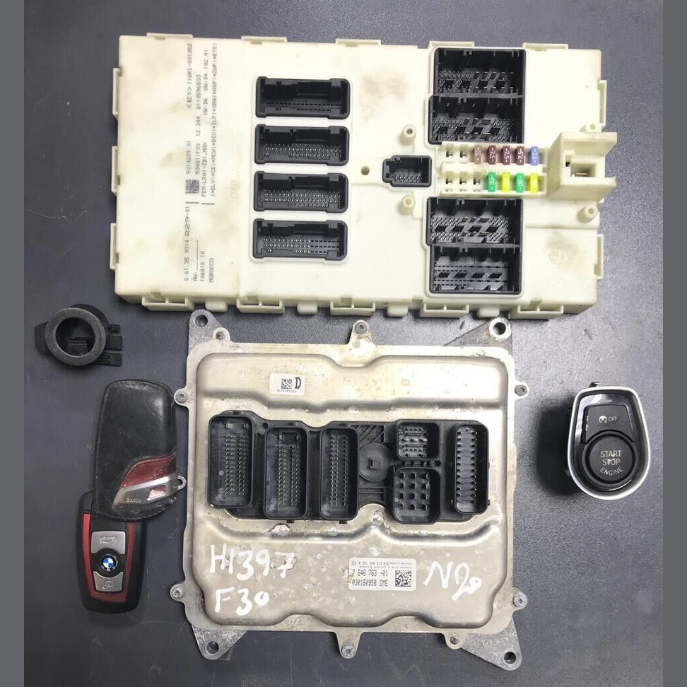 BMW 328i F30 2012 N20 ENGINE COMPUTER ECU UNIT SET  DME 7646763