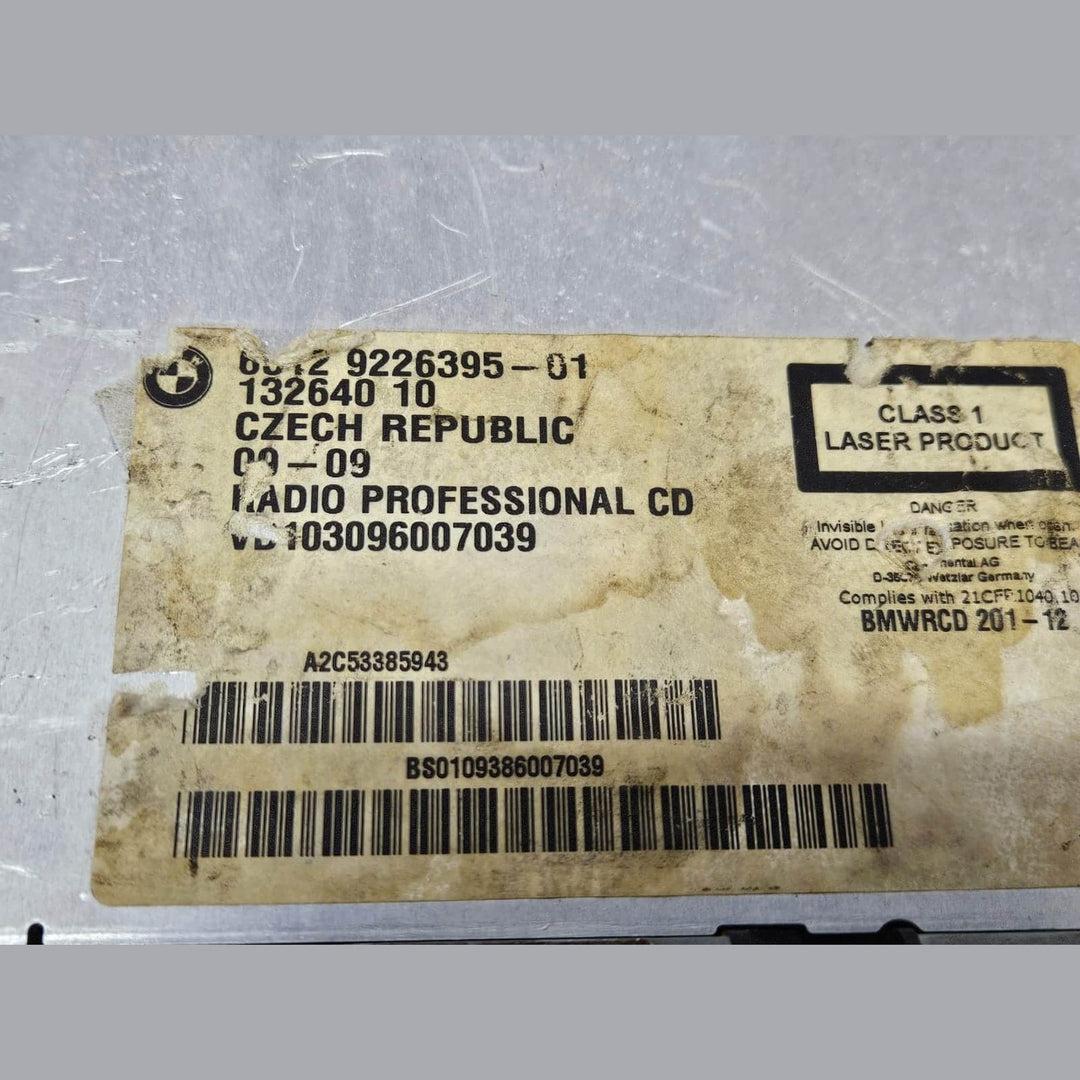 BMW X1 E84 Radio Cd Professional Audio Head Unit 9226395 OEM