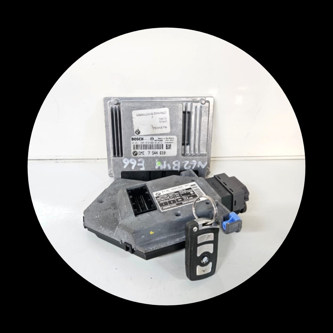 7544610-2011 BMW E60 E61 E63 E64 X5 750Li N62 Engine Control Unit DME Key Set