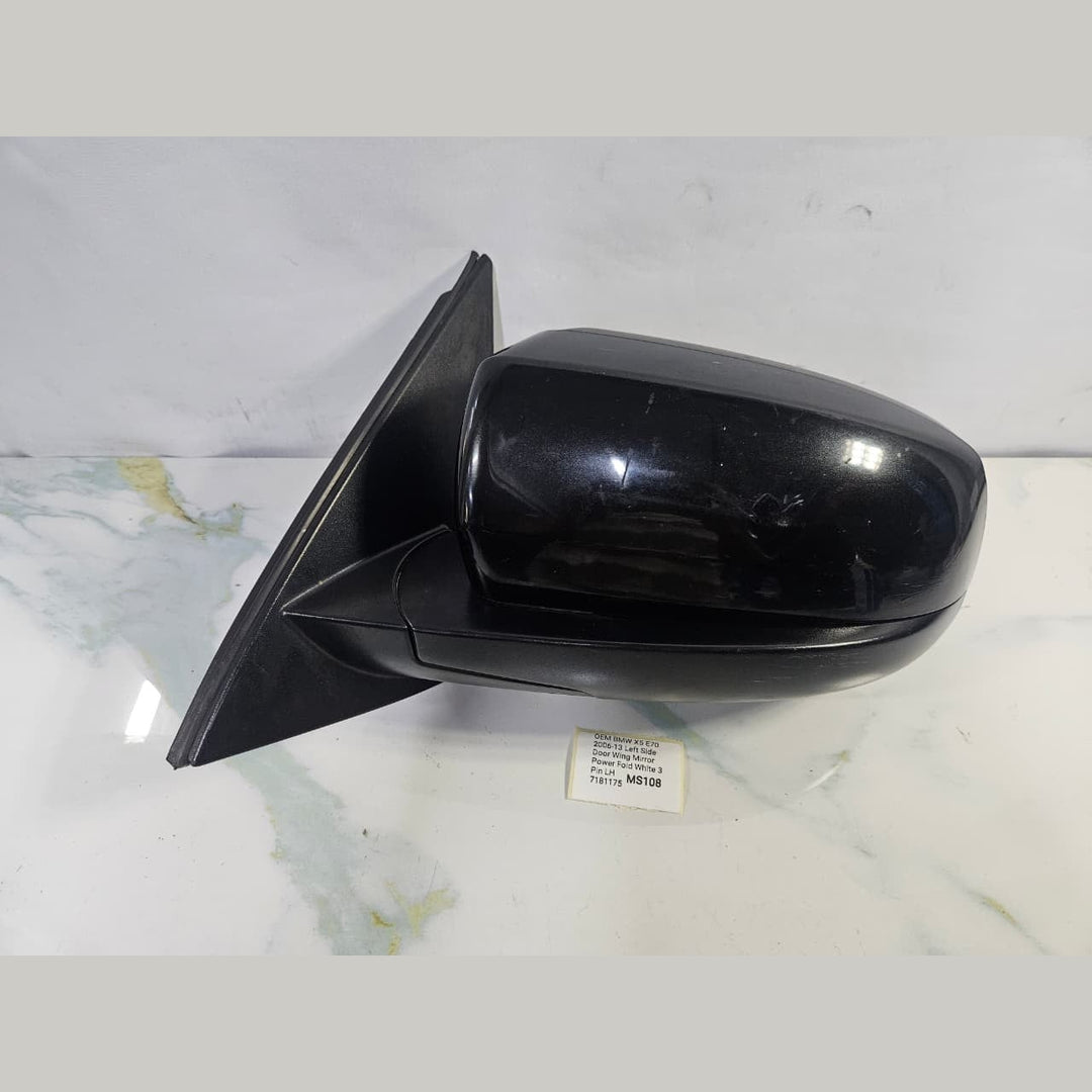 OEM BMW X5 E70 2006-13 Left Side Door Wing Mirror 3 Pin LH 7181175 RHD