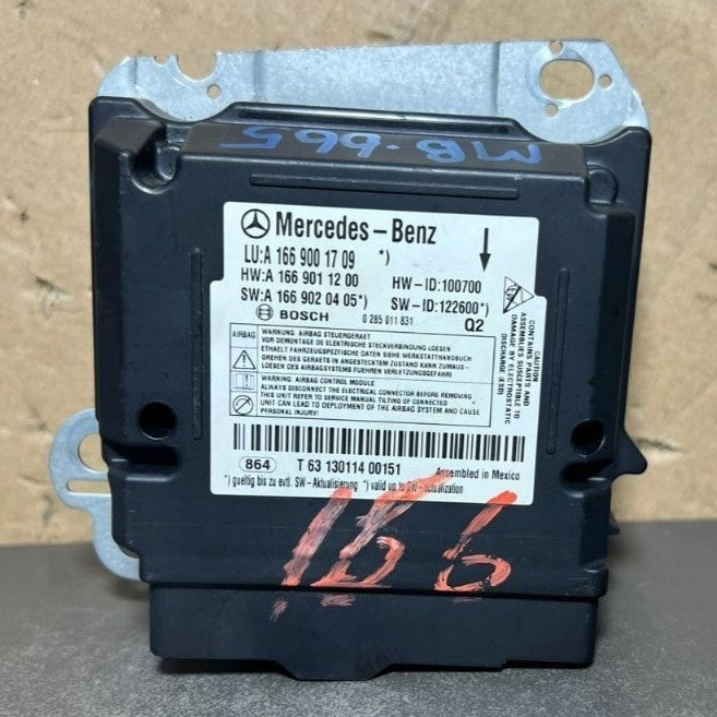 2013–2016 Mercedes-Benz W166 GL-Class SRS Control Module Unit A166 9001709 OEM