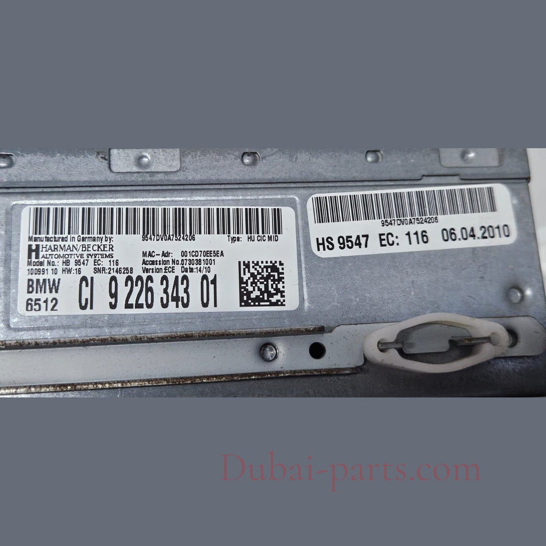 BMW Radio Navigation Head Unit 9226343
