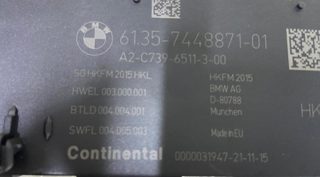 OEM BMW 740 750 G11 G12 TRUNK LID COMPUTER CONTROL MODULE UNIT 7448871