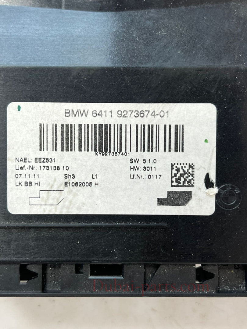 2012 BMW 1' 3' F30 F31 F35 F20 F21 Climate Control Unit 9273674 OEM