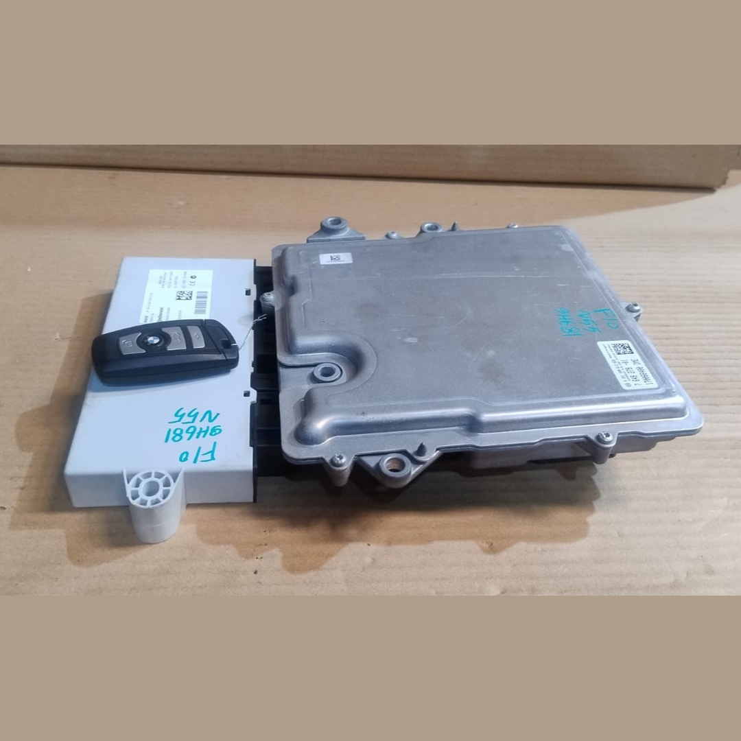 BMW HYBRID F10 F30 N55 ENGINE CONTROL UNIT ECU KIT DME WITH KEY - 7649279