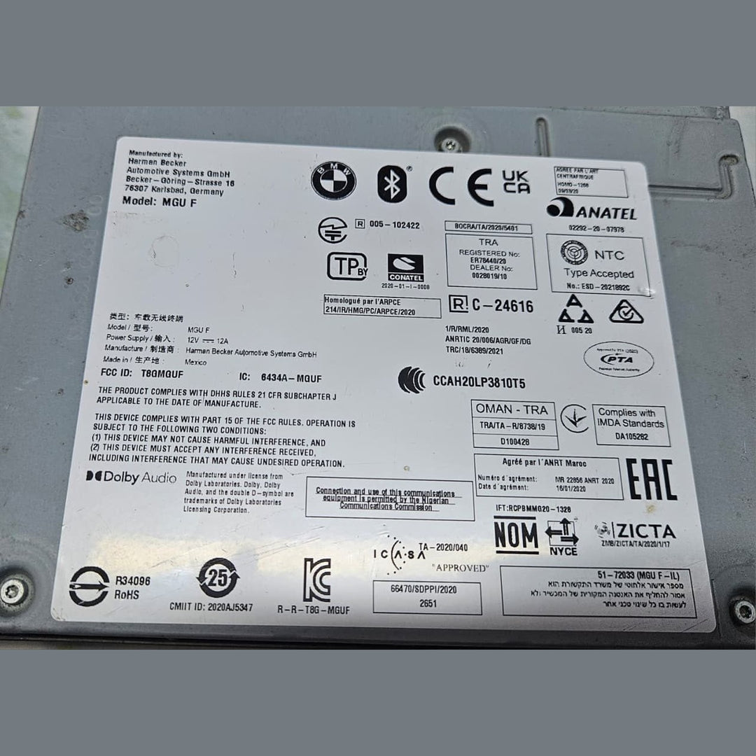 OEM BMW X7 G07 Radio Reader Navigation Headunit High 5A75960