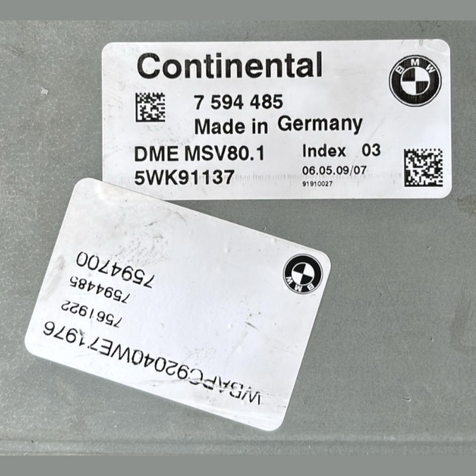 BMW E92 328XI AWD N51 MSV80.1 ECU DME CAS KEY UNIT SET OEM 7594485