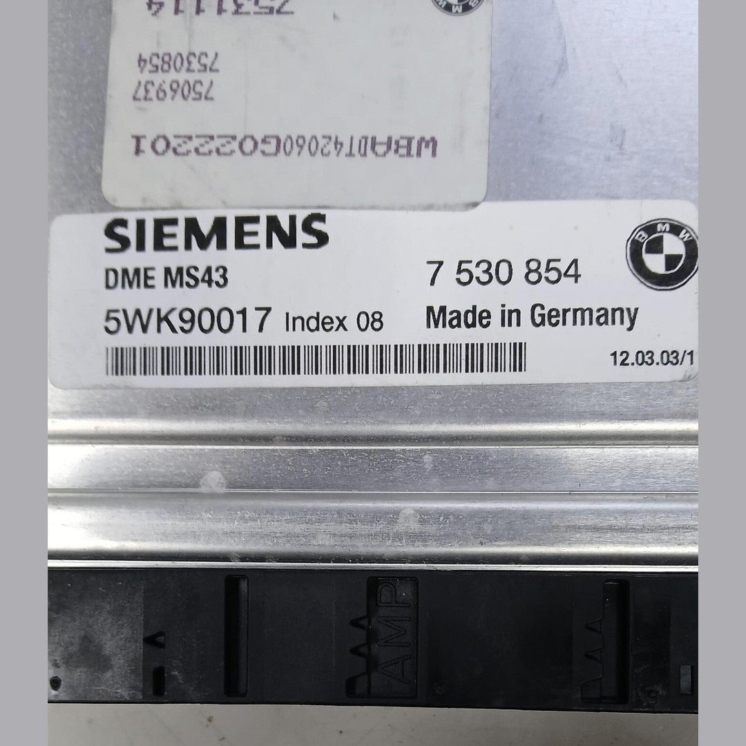 BMW 3,5 Z3 E46 E39 E36  M54 ENGINE CONTROL UNIT ECU MODULE DME MS43 7530854