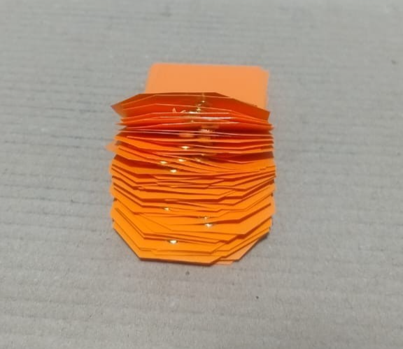 ACRYLIC TAG WITH METAL EYELET – THIN PLASTIC LABEL - IND/CRAFT ID TAG ORANGE