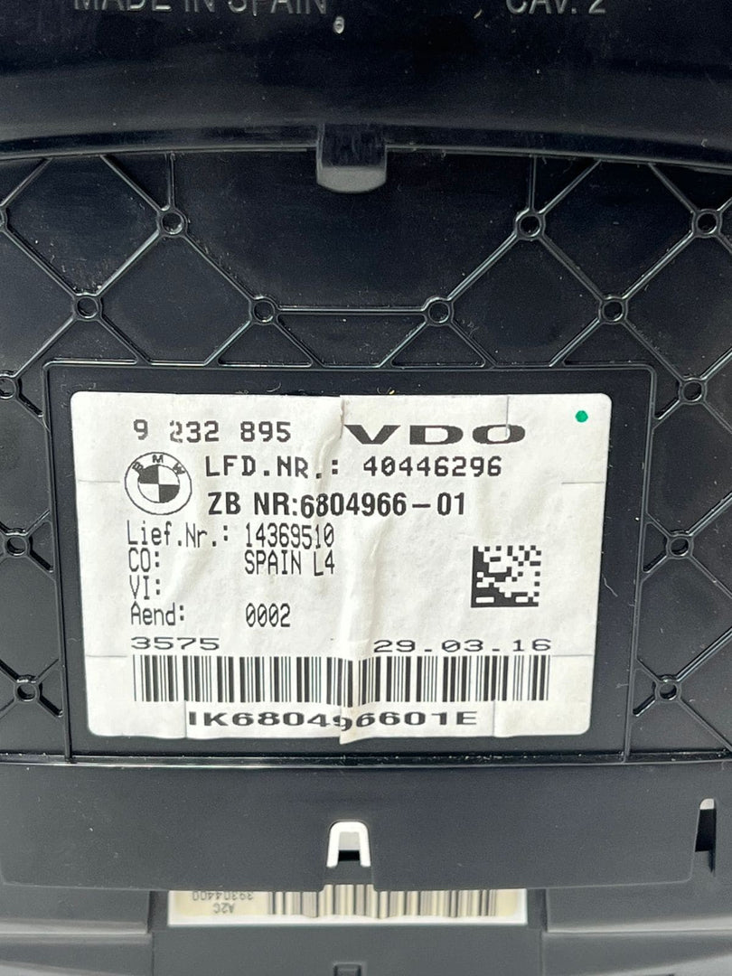 BMW 3' 4' F30, F31, F32, F34 SPEEDOMETER Instrument Cluster 6804966 OEM