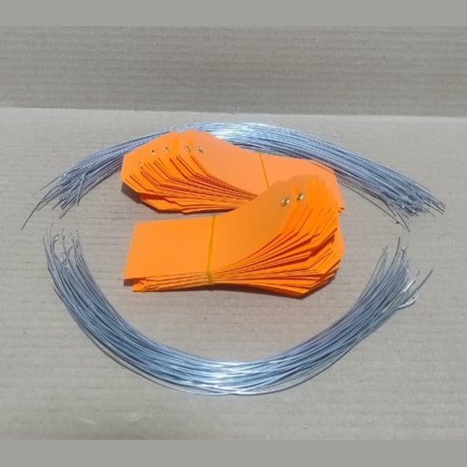 ACRYLIC TAG WITH METAL EYELET – THIN PLASTIC LABEL - IND/CRAFT ID TAG ORANGE