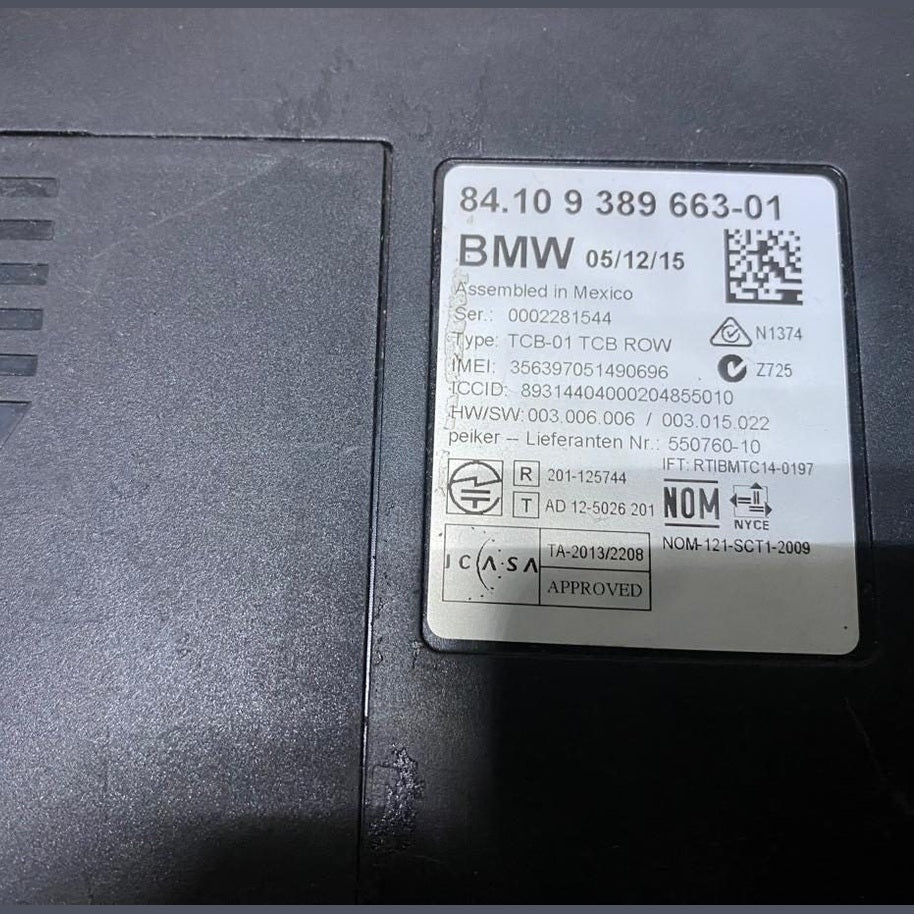 2015-2018 BMW X4 F26, X5 F15, and X6 F16 Telematics Control Unit Module 9389663
