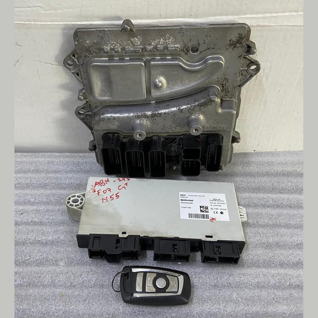 OEM BMW F07 N55 ENGINE COMPUTER CONTROL UNIT MODULE ECU SET 8639582-01