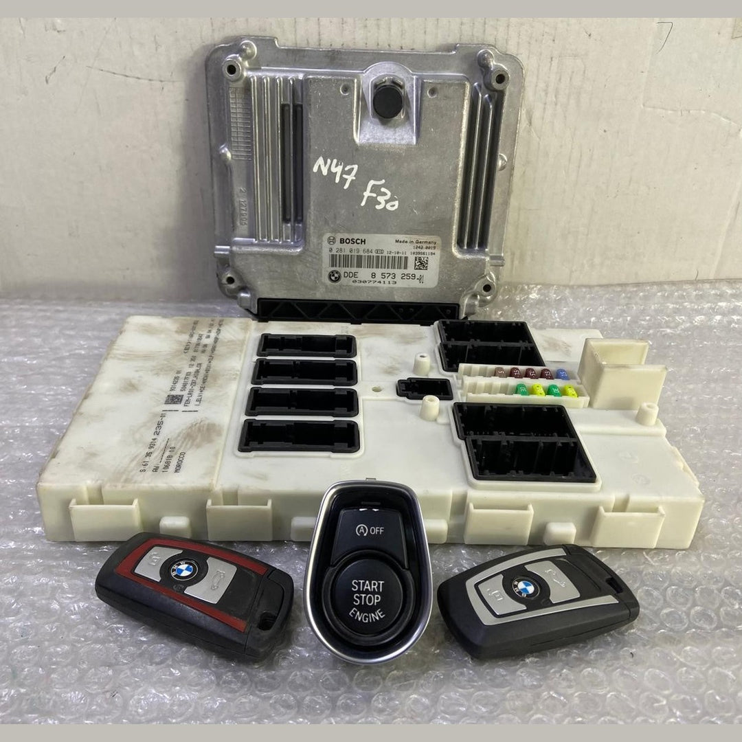 OEM BMW 320d N47N F30 2013 ENGINE CONTROL UNIT ECU KIT DDE 8573259 BOSCH
