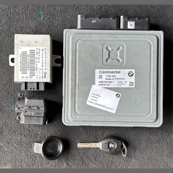BMW E92 328XI AWD N51 MSV80.1 ECU DME CAS KEY UNIT SET OEM 7594485