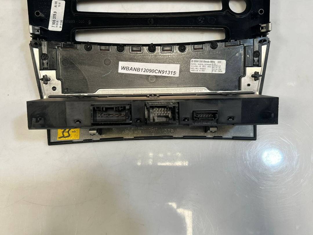 BMW 5 Series E60 E61 N62N Climate Control Unit Chrome Auto 6988504 OEM